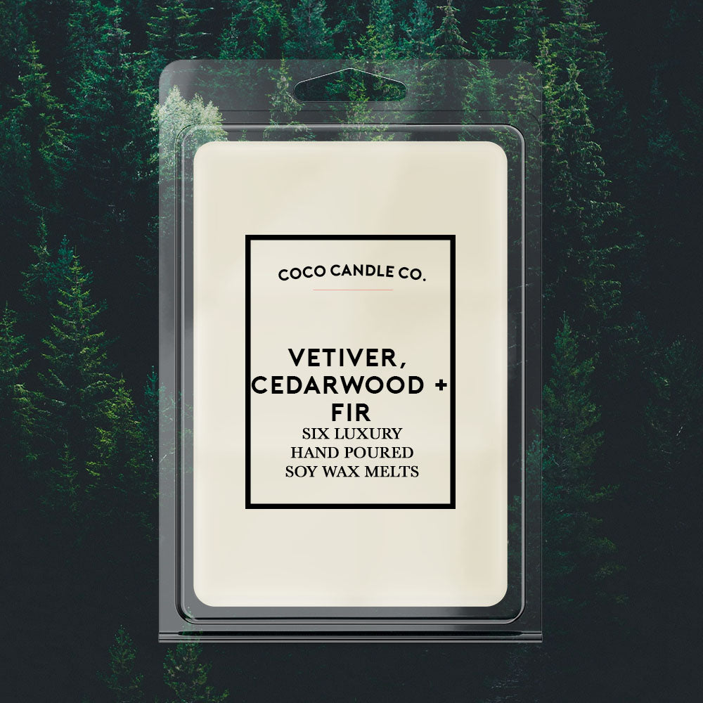 Vetiver Cedarwood and Fir Wax Melts - Coco Candle Co.