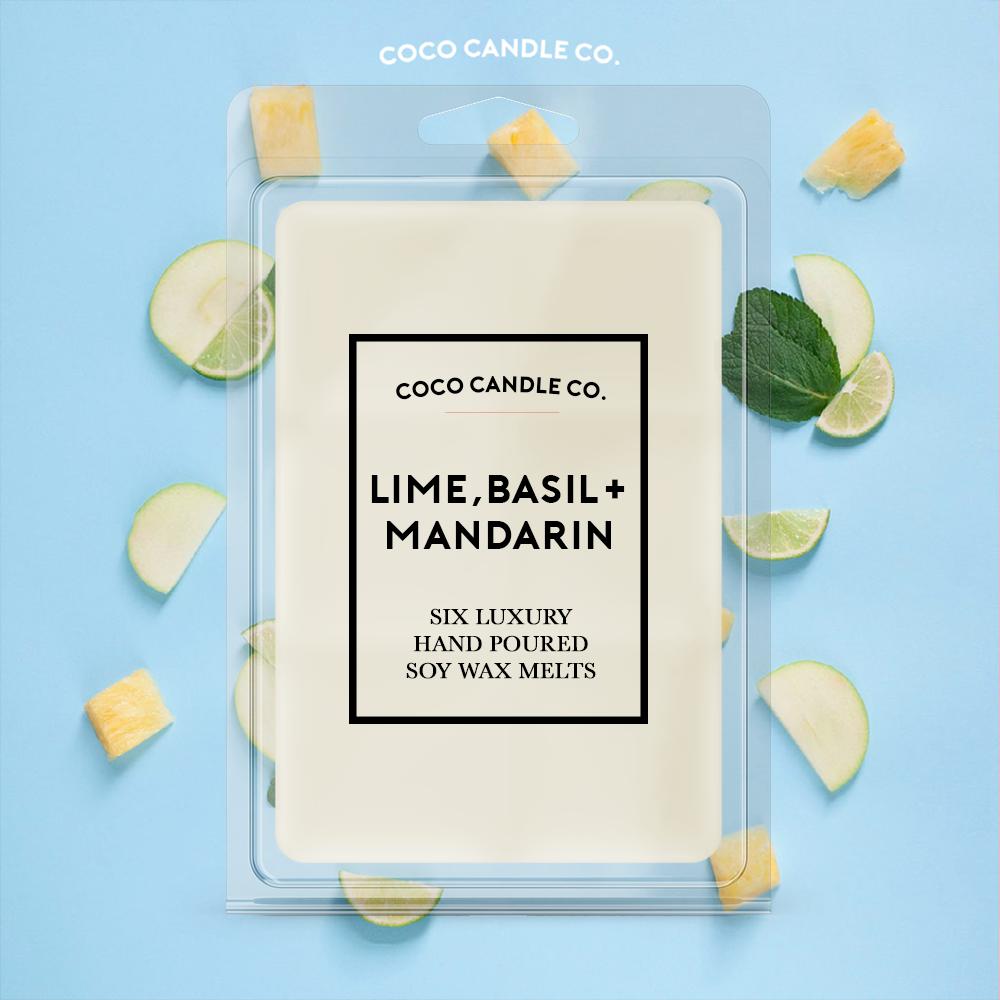 Lime, Basil & Mandarin Soy Wax Melts Wax Melts Coco Candle Co.