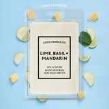 Lime, Basil & Mandarin Soy Wax Melts Wax Melts Coco Candle Co.