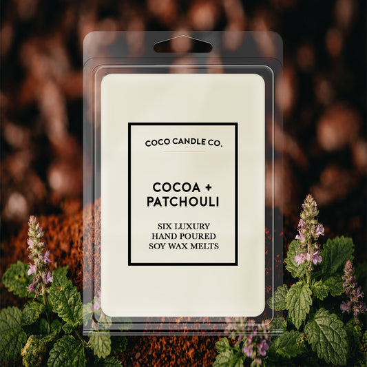 Cocoa and Patchouli Soy Wax Melts - Coco Candle Co.