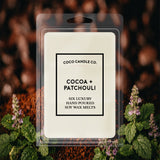 Cocoa and Patchouli Soy Wax Melts - Coco Candle Co.