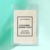 Cucumber, Ginger and Mint Soy Wax Melts - Coco Candle Co.
