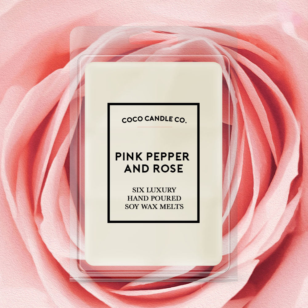 Pink Pepper and Rose Soy Wax Melts - Coco Candle Co.
