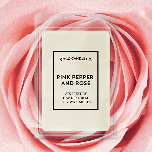 Pink Pepper and Rose Soy Wax Melts - Coco Candle Co.