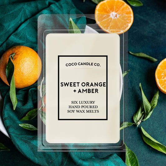 Sweet Orange and Amber Soy Wax Melt - Coco Candle Co.